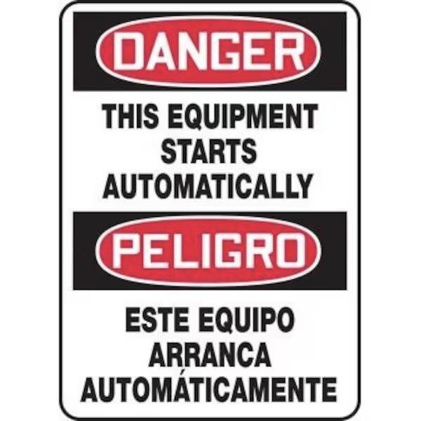 Accuform BILINGUAL SAFETY SIGN SPANISH SBMEQM176VS SBMEQM176VS - main